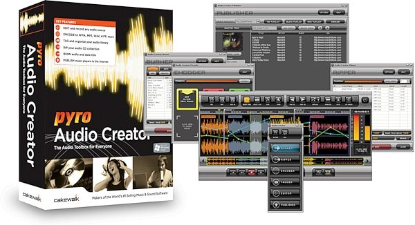 open zoom image for Cakewalk Pyro Audio Creator Software (Windows), Main