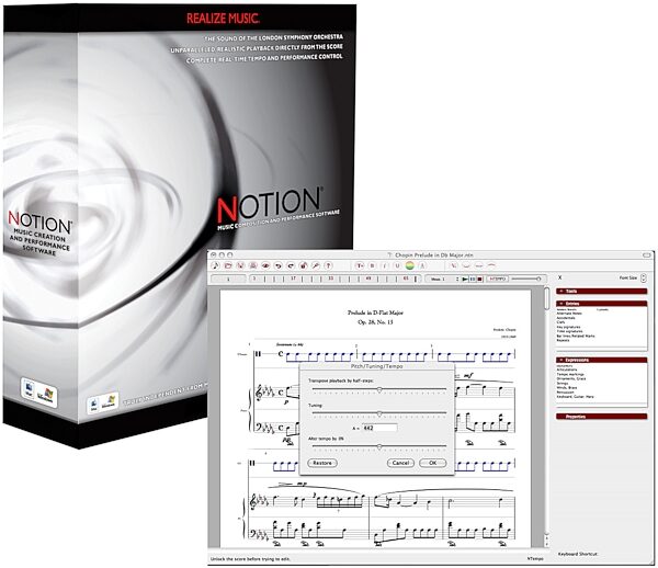 open zoom image for Notion Notation Software, Main