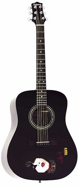 open zoom image for Silvertone Paul Stanley Dark Star Acoustic Guitar, Black