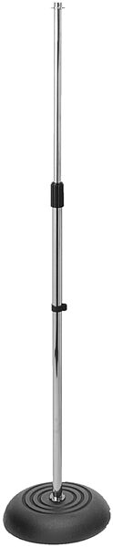 open zoom image for On-Stage MC7201 Round Base Mic Stand, Black, Chrome