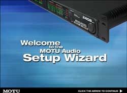 open zoom image for Mark of the Unicorn (MOTU) 24IO 24-Channel Audio Interface, Setup Wizard