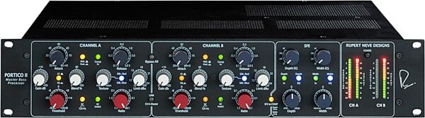 open zoom image for Rupert Neve Designs Portico II Master Buss Processor Stereo Compressor, Black, Action Position Back