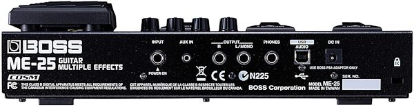 open zoom image for Boss ME-25 Guitar Multi-Effects Pedal, Back