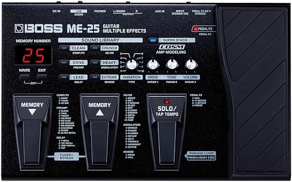 open zoom image for Boss ME-25 Guitar Multi-Effects Pedal, Main