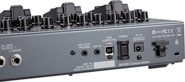 open zoom image for Boss ME-80 Guitar Multi-Effects Pedal, Back Closeup