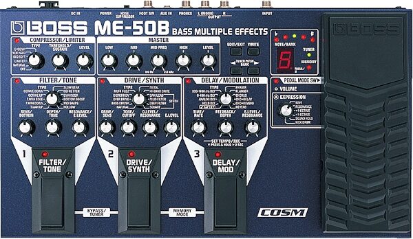 open zoom image for Boss ME-50B Bass Multiple Effects Pedal with COSM, Main