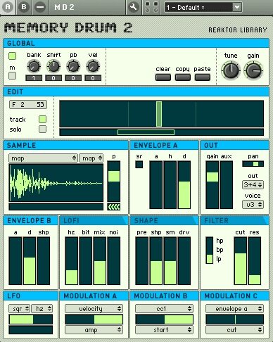 open zoom image for Native Instruments Reaktor (Macintosh and Windows), Memory Drum 2