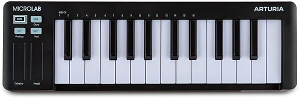 open zoom image for Arturia MicroLab MK3 USB MIDI Keyboard Controller, Black, Action Position Back