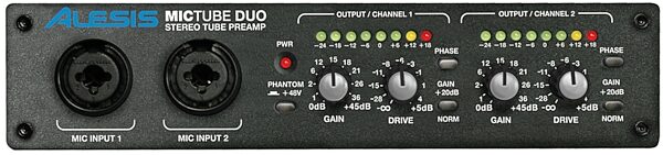 open zoom image for Alesis MicTube Duo Stereo Tube Microphone Preamplifier, Main