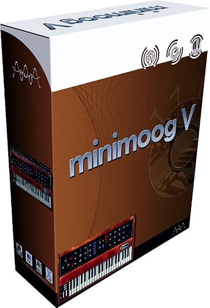 open zoom image for Arturia Minimoog V Software Synth (Macintosh and Windows), Box Shot