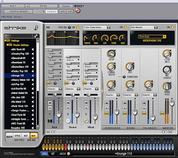 open zoom image for Digidesign Strike Virtual Drum Instrument RTAS DVD, Mix