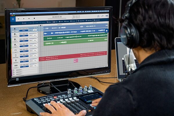 open zoom image for TASCAM Mixcast 4 Podcast Workstation, New, Action Position Back