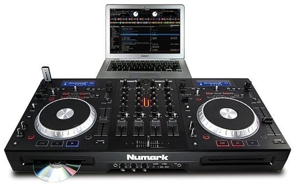 open zoom image for Numark MixDeck Quad 4-Channel Complete DJ System, In Use with Computer and Flash Drive