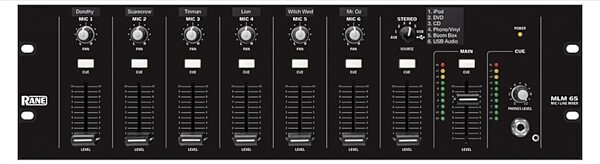 open zoom image for Rane MLM 65 Microphone and Line Rackmount Mixer, Main