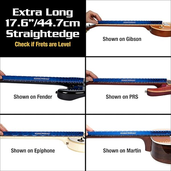 open zoom image for Music Nomad Tri-Beam Straight Edge, MN821, Action Position Back