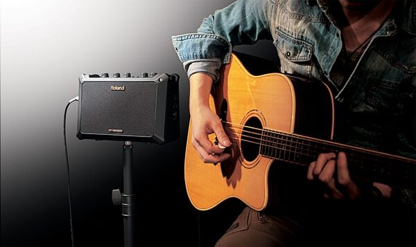 open zoom image for Roland Mobile AC Acoustic Chorus Guitar Combo Amplifier, Action Position Back