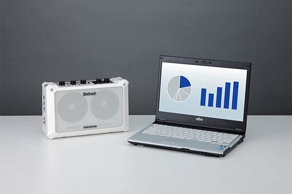 open zoom image for Roland MOBILE BA Battery-Powered Stereo Amplifier, Size Comparison