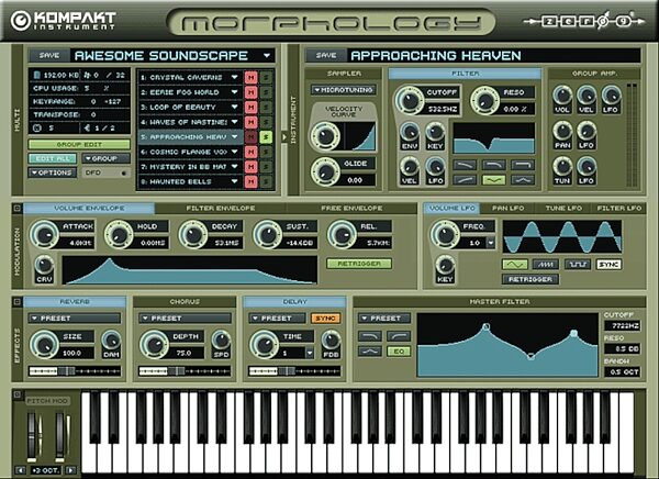 open zoom image for Zero G Morphology Dream Synth/Soundscape VSTi (Macintosh and Windows), Screen