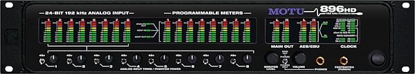 open zoom image for Mark of the Unicorn (MOTU) 896HD FireWire Audio Interface (Macintosh and Windows), Front View