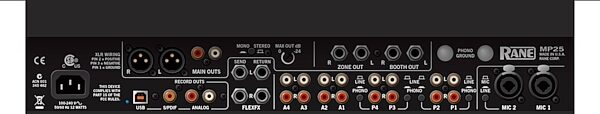open zoom image for Rane MP25 DJ Rack Club Mixer, Rear