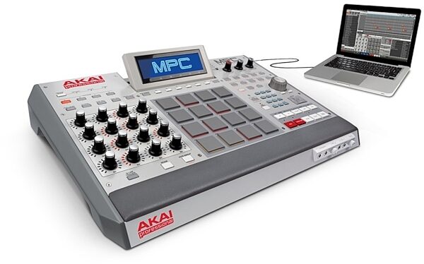 open zoom image for Akai MPC Renaissance Music Production Controller, In Use with Laptop
