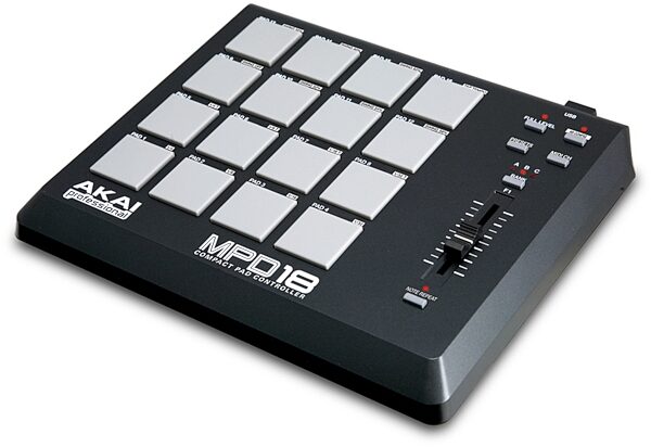 open zoom image for Akai MPD18 Compact Pad Controller, Angle