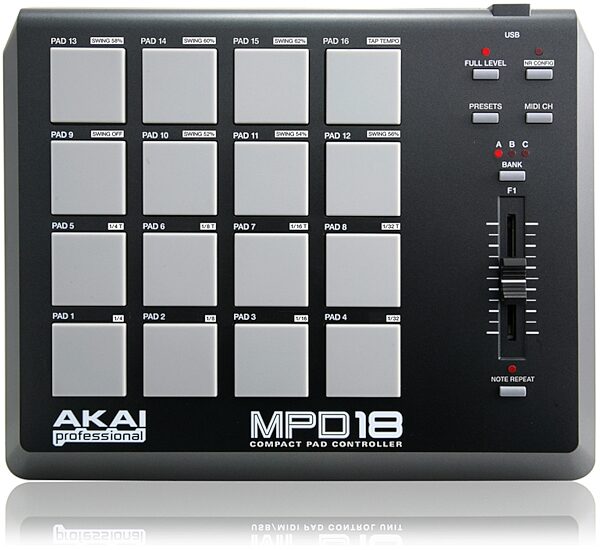open zoom image for Akai MPD18 Compact Pad Controller, Main