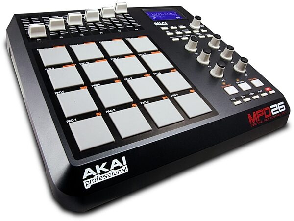 open zoom image for Akai MPD26 Compact Pad Controller, Angle