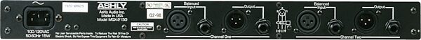 open zoom image for Ashly MQX2150 Dual 15-Band Graphic EQ, Back