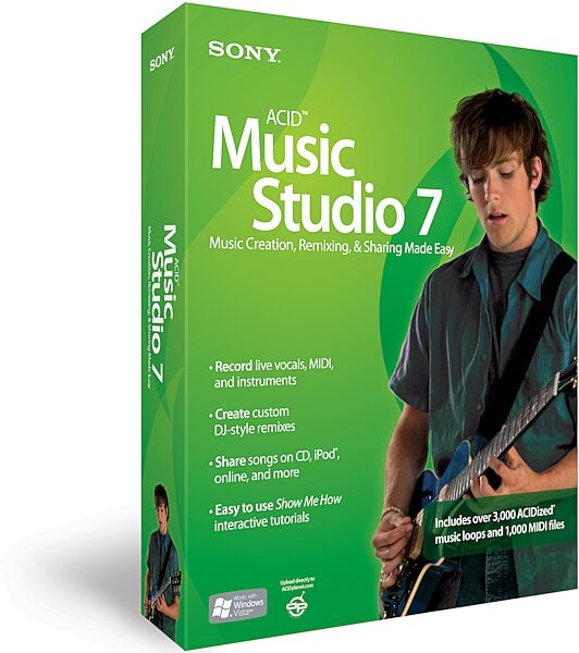 open zoom image for Sony Acid Music Studio Loop Software (Windows), Main