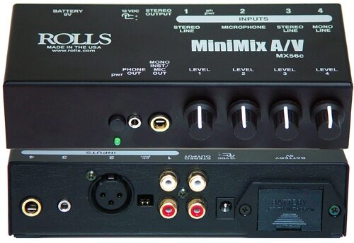 open zoom image for Rolls MX56C MiniMix A/V Mixer, Main