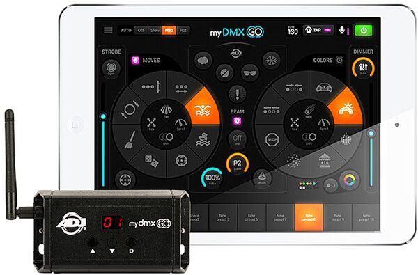 open zoom image for ADJ myDMX GO Lighting Control System, New, With Tablet