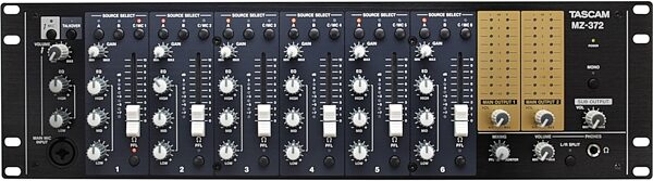 open zoom image for TASCAM MZ-372 Rackmount Multi-Zone Mixer, 7-Channel, New, Main