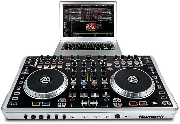 open zoom image for Numark N4 Digital DJ Controller and Mixer, Front Angle