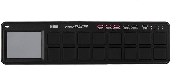 open zoom image for Korg nanoPAD2 USB Drum Pad Controller, Black, Black