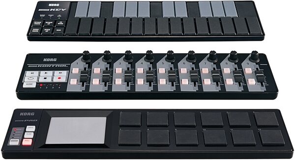 open zoom image for Korg nanoKEY 25-Key USB MIDI Controller, Black - nano Family View