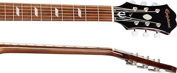 open zoom image for Epiphone Masterbilt Texan Acoustic-Electric Guitar, Faded Cherry Aged Gloss, Open Box (Very Good), Action Position Back