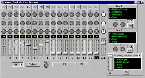 open zoom image for PG Music Power Tracks Audio Version 7 (Windows), New Mixer