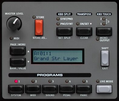 open zoom image for Nord Piano 2 Digital Studio Piano, 88-Key, Program Section