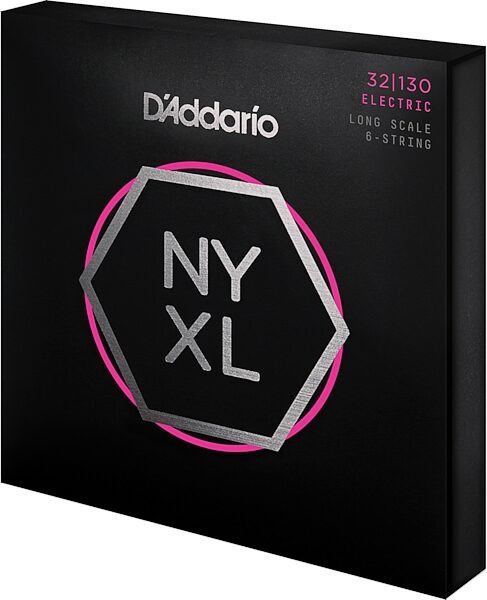 open zoom image for D'Addario NYXL 6-String Electric Bass String Pack, Light, 32-130, Long Scale, Action Position Back