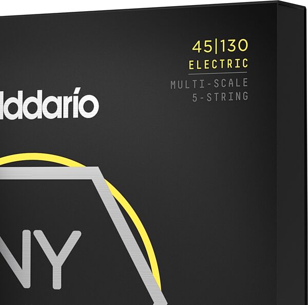 open zoom image for D'Addario NYXL MultiScale 5-String Electric Bass Strings, 45-130, NYXL45130MS, Action Position Back