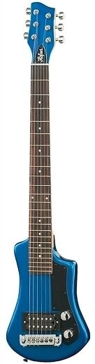 open zoom image for Hofner Shorty Electric Travel Guitar (with Gig Bag), Blue