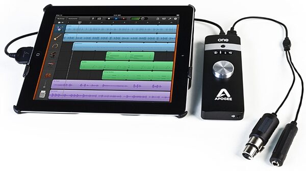 open zoom image for Apogee One Audio Interface for iPad and Mac, In Use with iPad