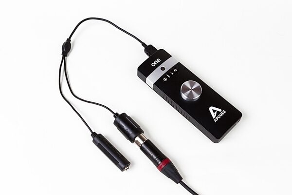 open zoom image for Apogee One Audio Interface for iPad and Mac, In Use with Microphone Connection