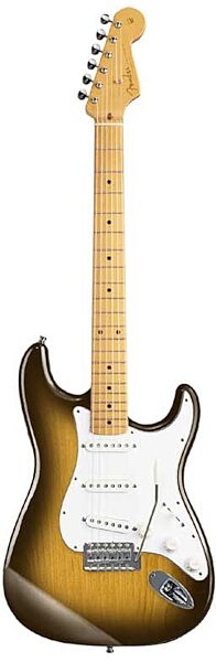 open zoom image for Fender American Vintage '57 Stratocaster Electric Guitar (Maple with Case), 2-Color Sunburst