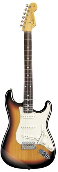 open zoom image for Fender '62 American Vintage Stratocaster Electric Guitar (Rosewood with Case), 3-Color Sunburst