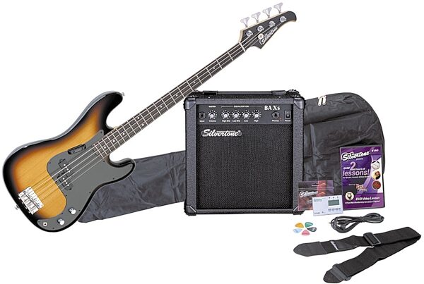open zoom image for Silvertone LB11 Electric Bass Package, Sunburst