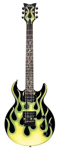 open zoom image for Schecter S1 Flame Electric Guitar, Green
