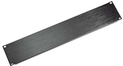 open zoom image for Middle Atlantic 2 Space (3 1/2") Flanged Steel Blank Panel, Black Textured Finish, Main