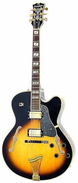 open zoom image for Samick HF650 Semi-Hollow Electric Guitar, Sunburst